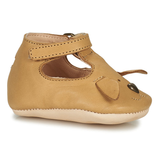 Pantofole bambini ragazza Easy Peasy  LOULOU CHIEN  Marrone