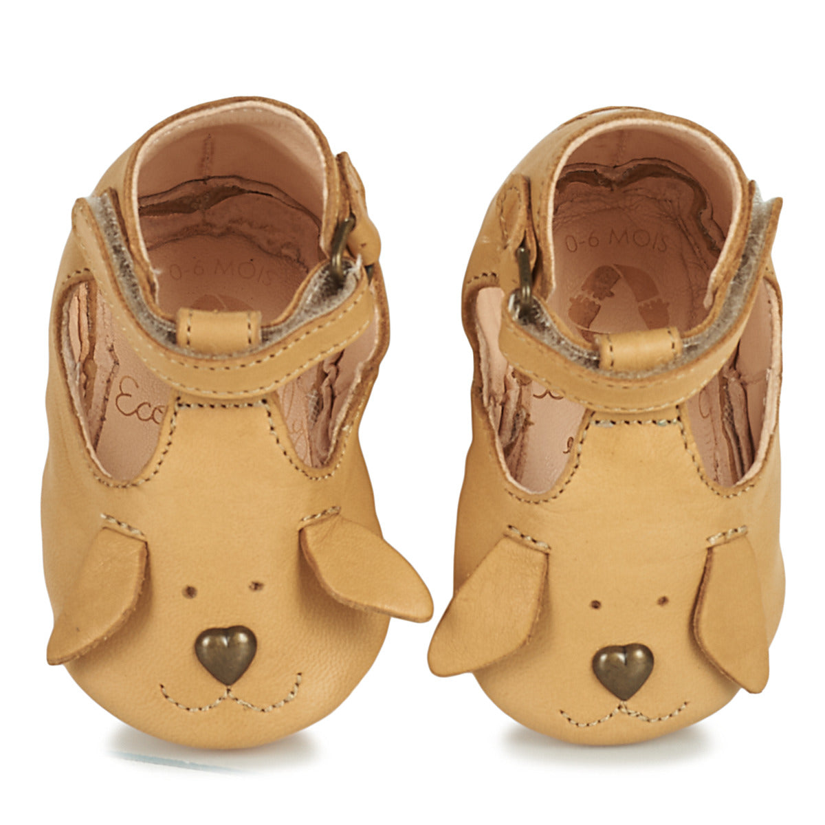 Pantofole bambini ragazza Easy Peasy  LOULOU CHIEN  Marrone