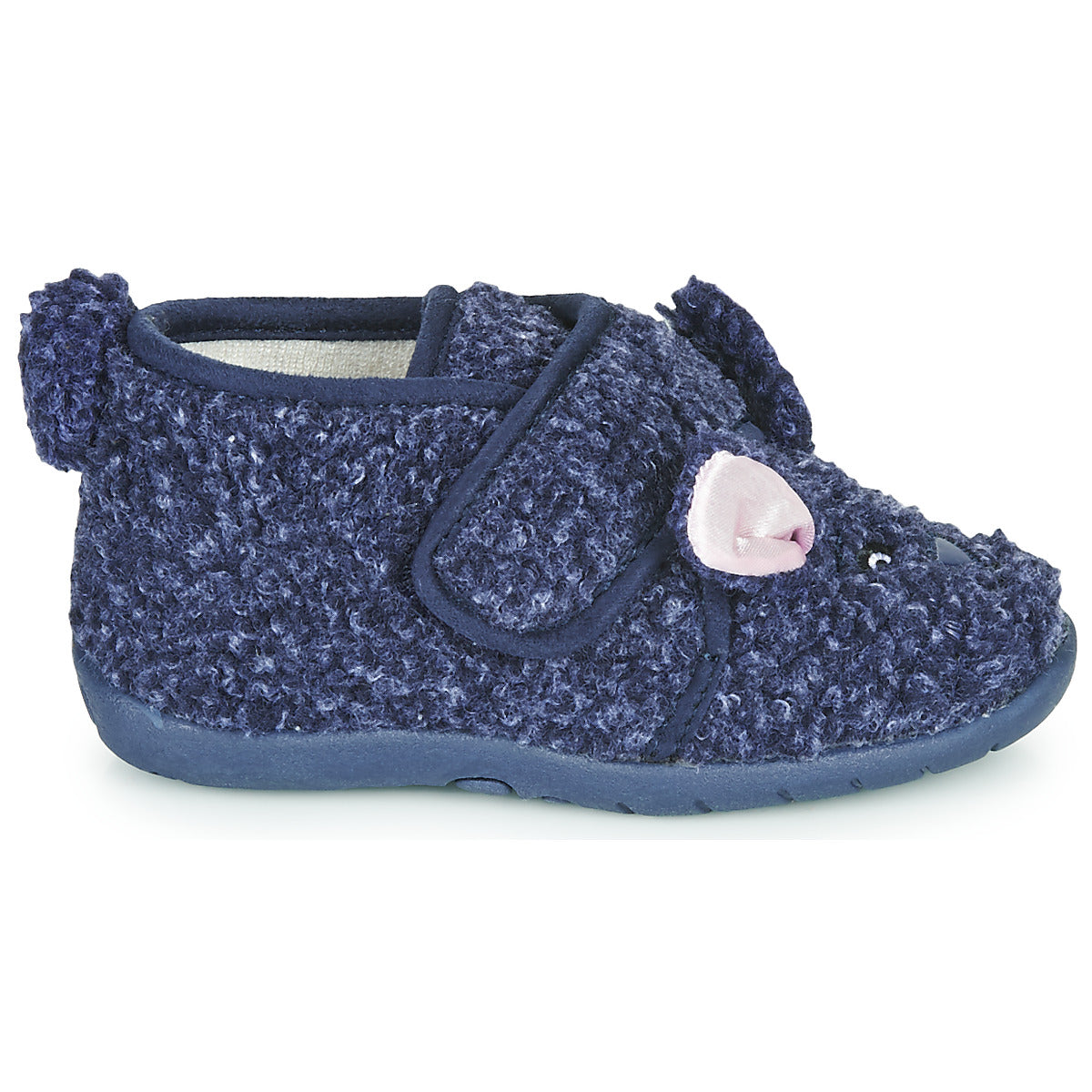 Pantofole bambini ragazza Little Mary  LAPINVELCRO  Blu