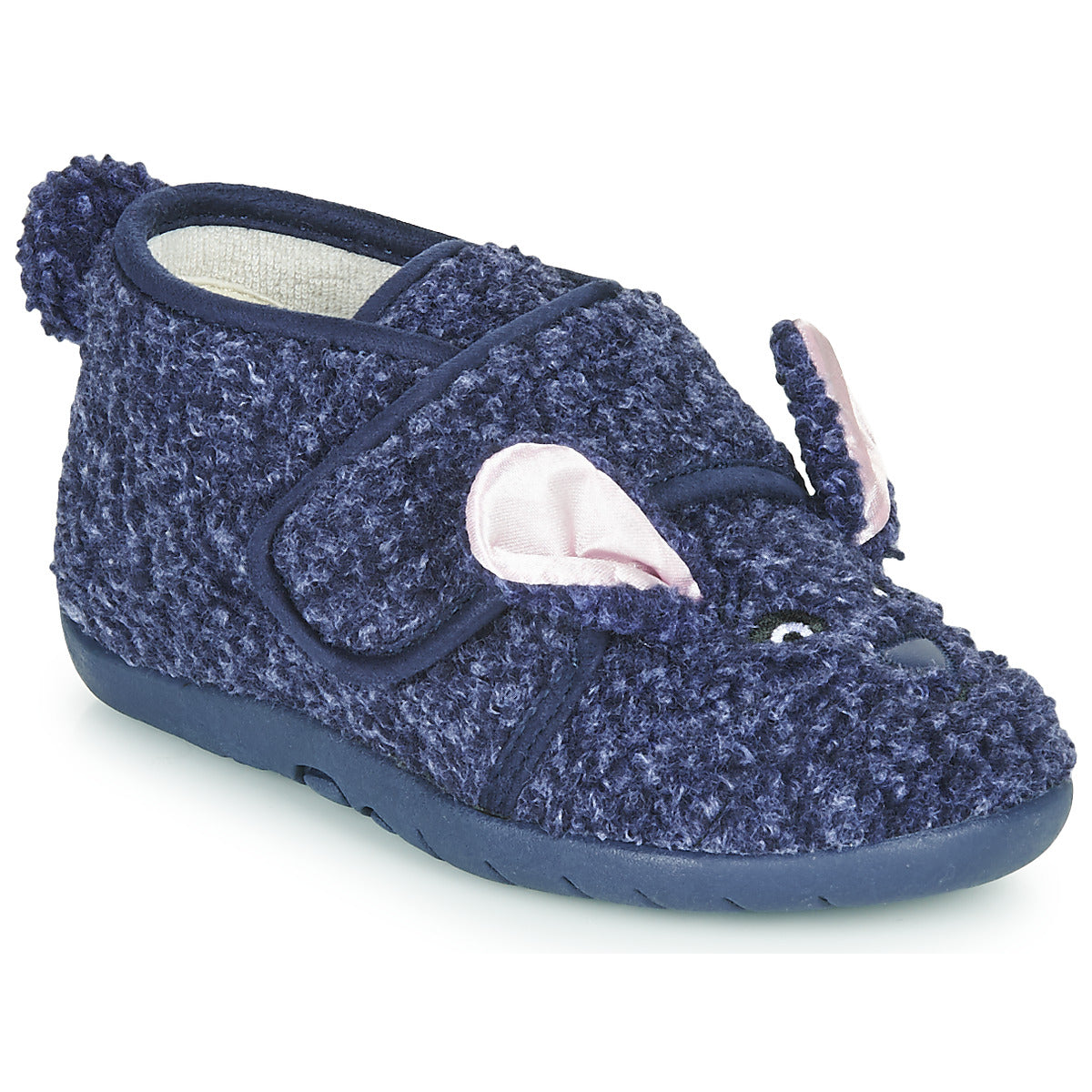 Pantofole bambini ragazza Little Mary  LAPINVELCRO  Blu