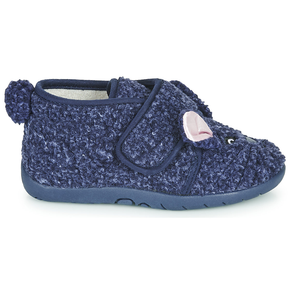 Pantofole bambini ragazza Little Mary  LAPINVELCRO  Blu