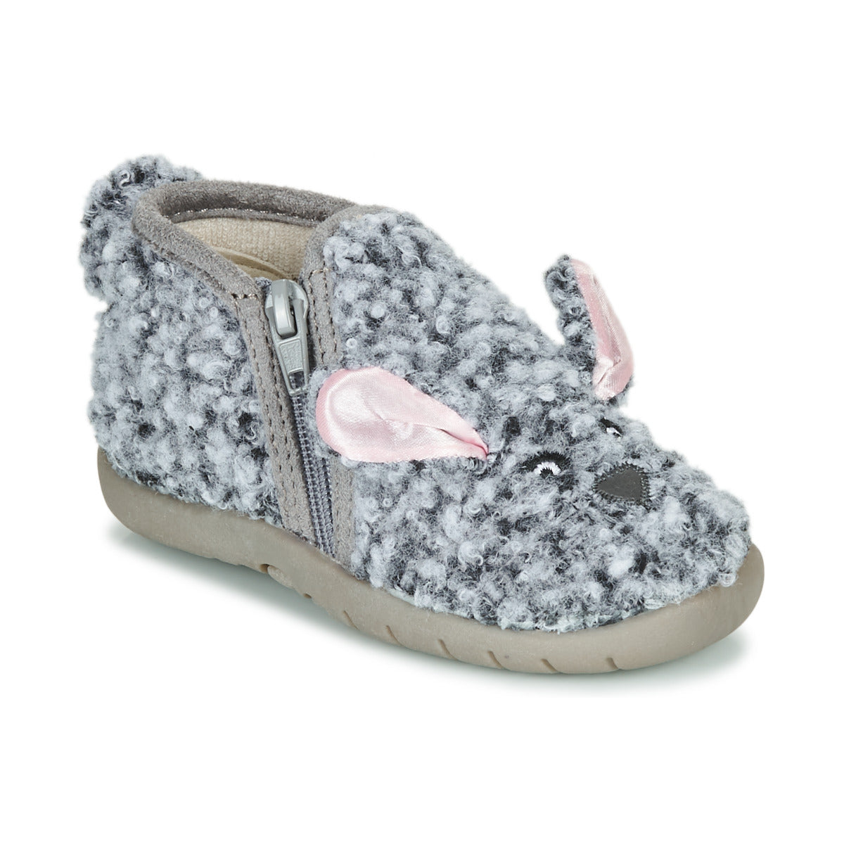 Pantofole bambini ragazzo Little Mary  LAPINZIP  Grigio