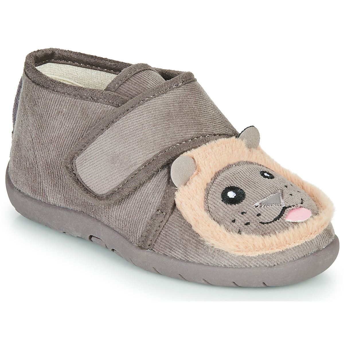 Pantofole bambini ragazzo Little Mary  LIONVELCRO  Grigio