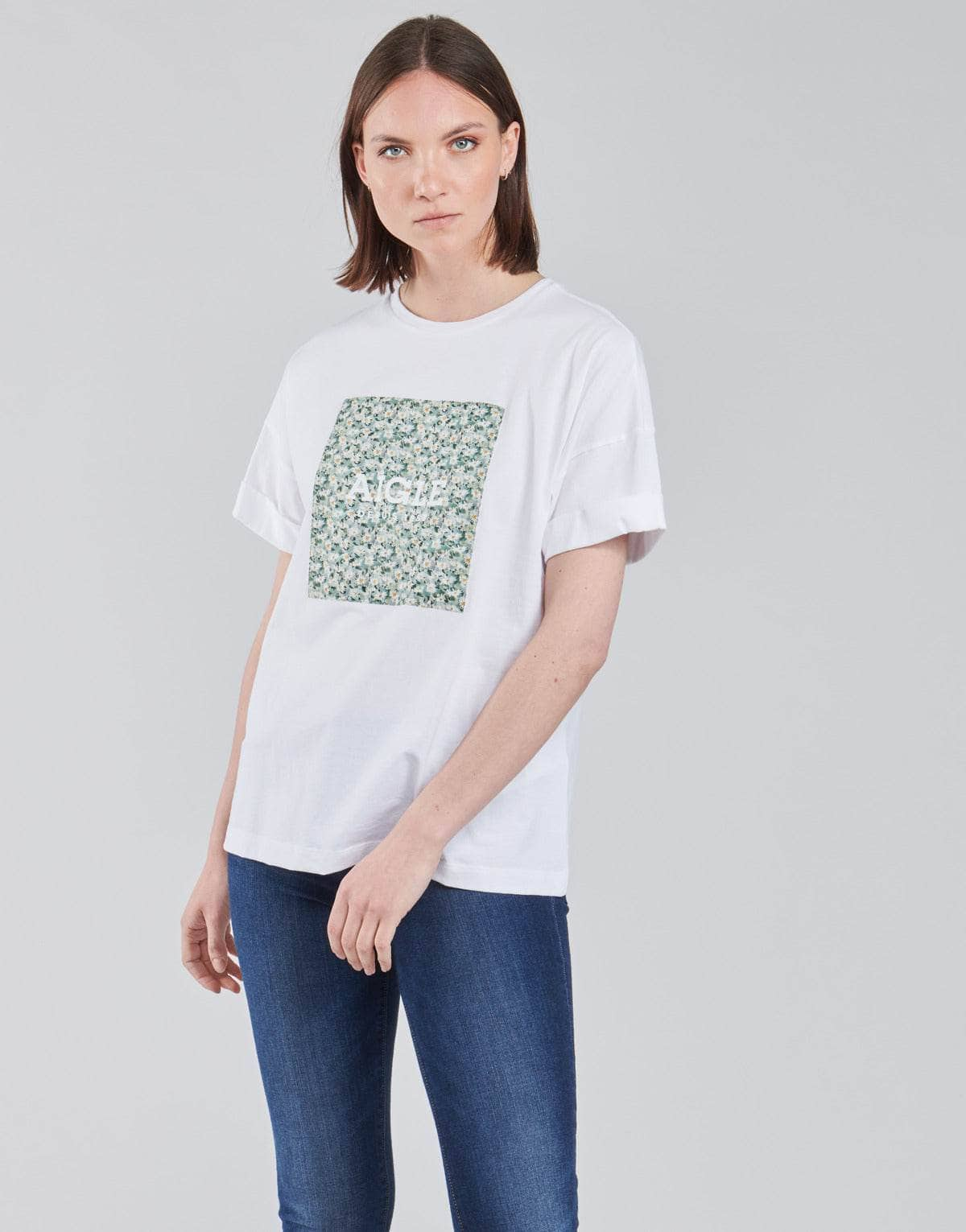 T-shirt Donna Aigle  RAOPTELIB  Bianco