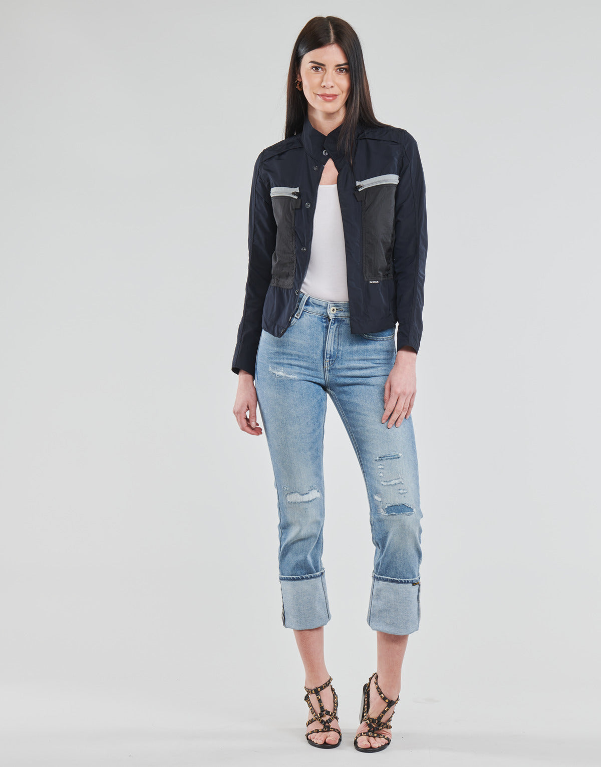 Jeans Donna G-Star Raw  NOXER HIGH STRAIGHT WMN  Blu