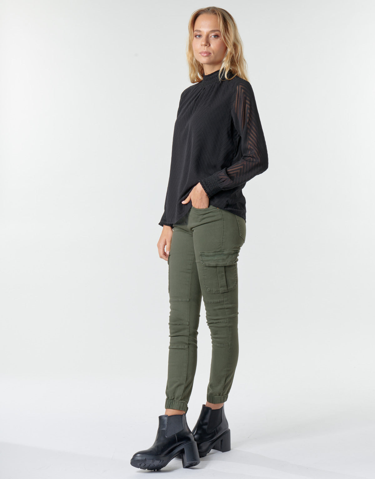 Pantalone Cargo Donna Only  ONLMISSOURI  Kaki