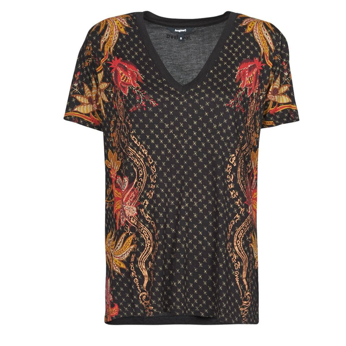 T-shirt Donna Desigual  PRAGA  Multicolore