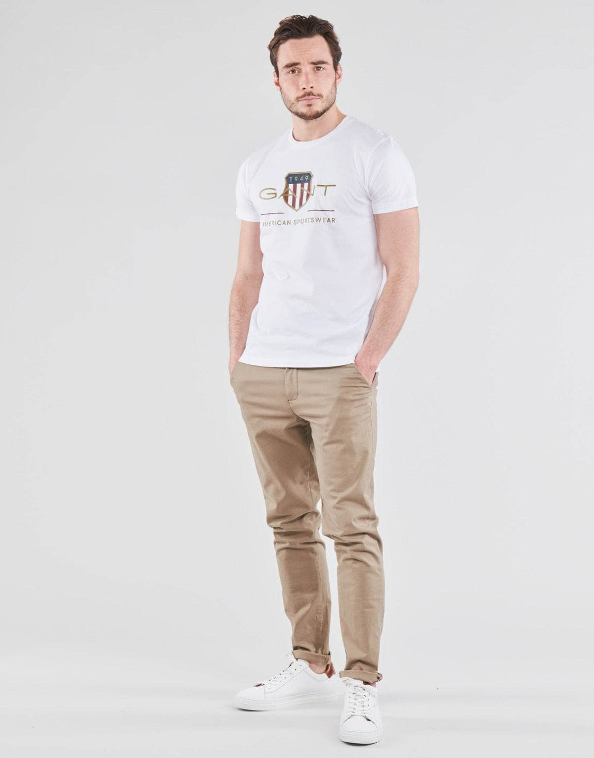 T-shirt Uomo Gant  ARCHIVE SHIELD  Bianco