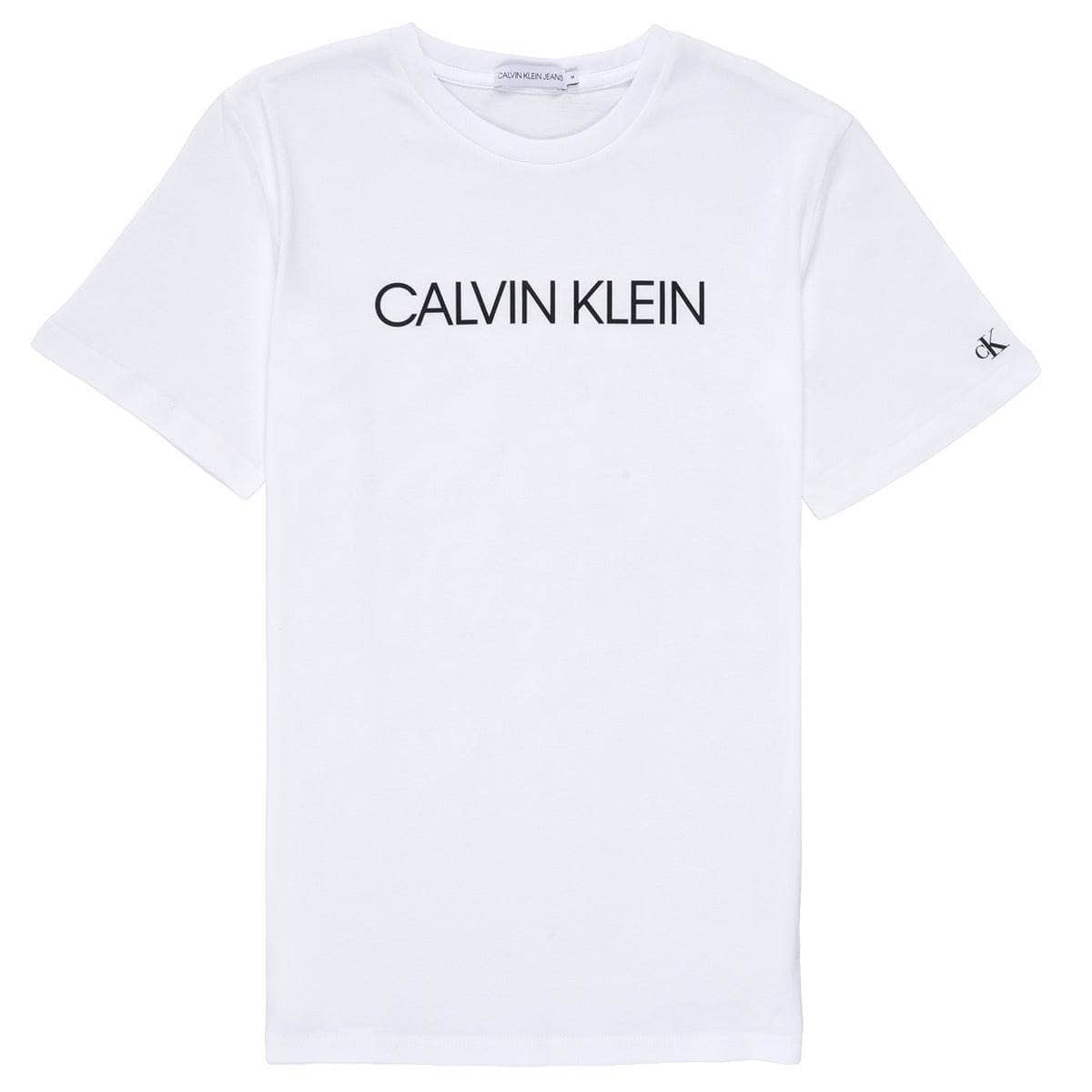 T-shirt ragazzo Calvin Klein Jeans  INSTITUTIONAL T-SHIRT  Bianco