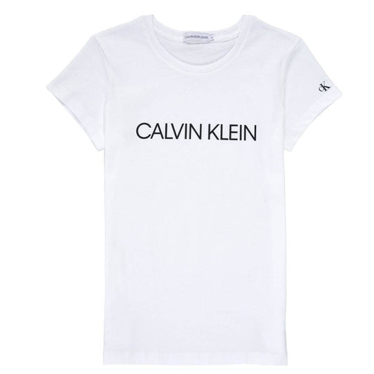 T-shirt ragazza Calvin Klein Jeans  INSTITUTIONAL T-SHIRT  Bianco