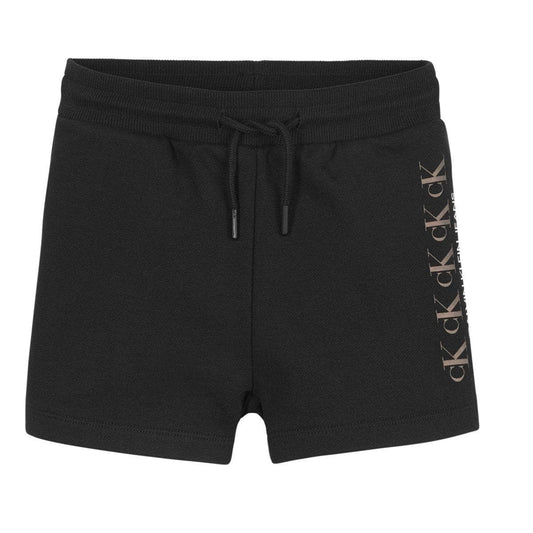 Shorts ragazza Calvin Klein Jeans  CK REPEAT FOIL KNIT SHORTS  Nero