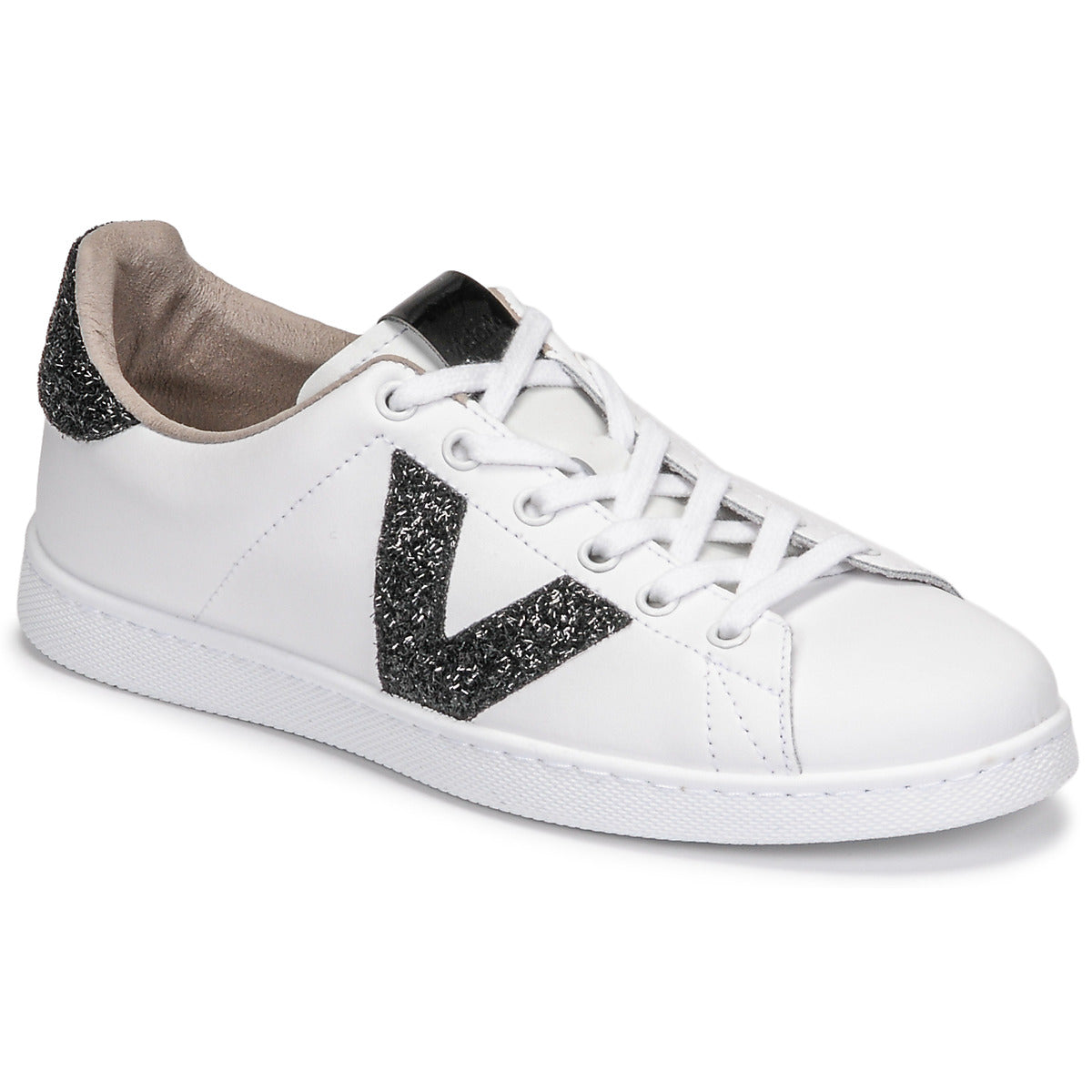 Sneakers basse Donna Victoria  TENIS PIEL GLITTER  Bianco