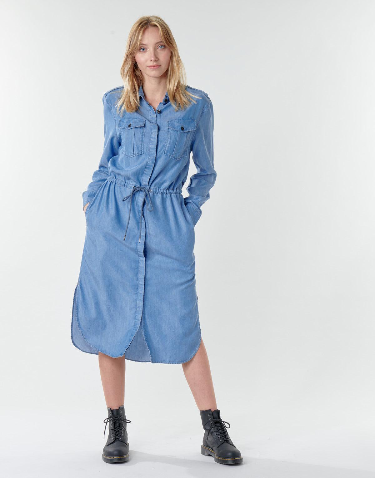 Abito lungo Donna G-Star Raw  Rovic maxi shirt dress ls  Blu