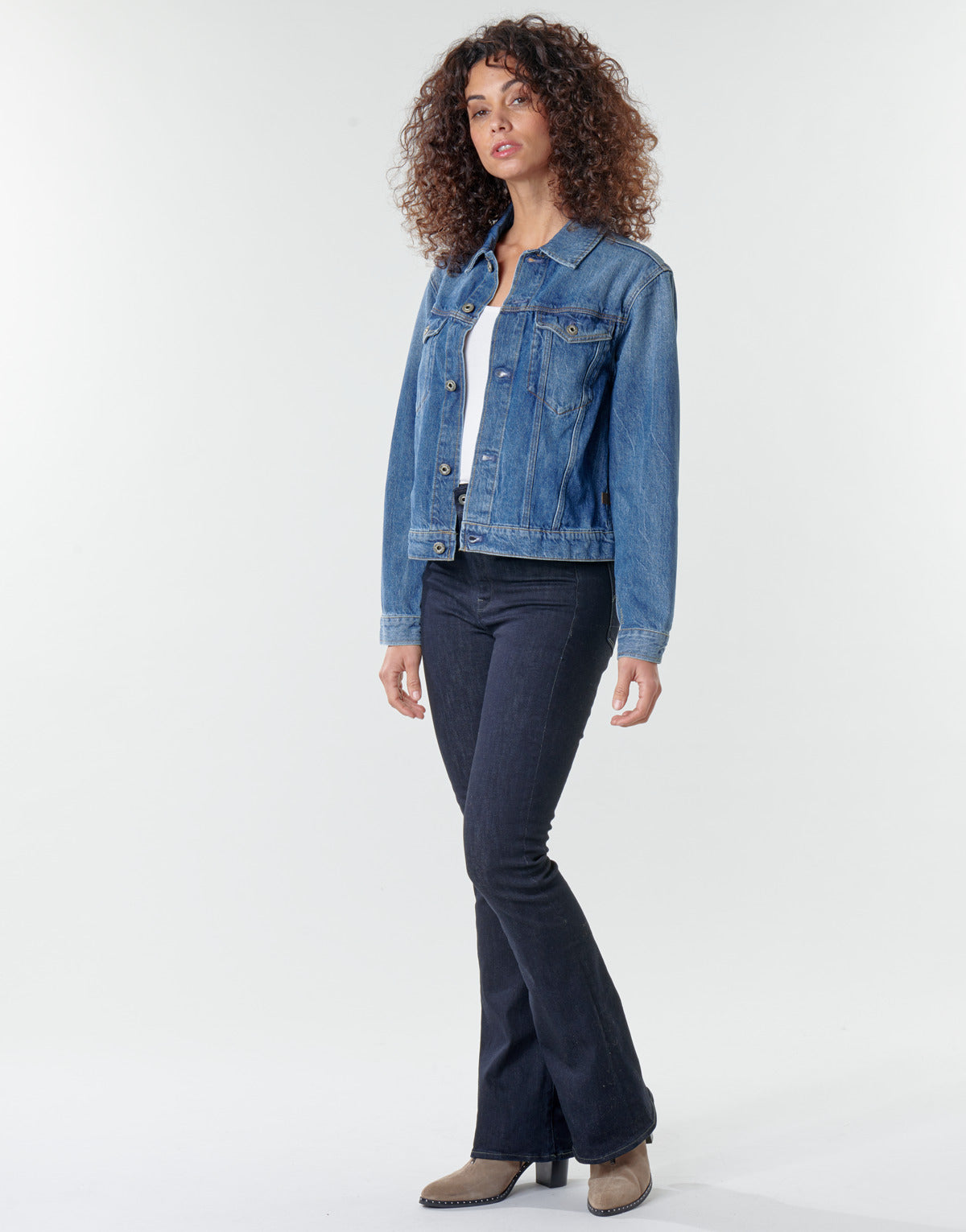 Giacca in jeans Donna G-Star Raw  3301 Straight Dnm Jkt Wmn  Blu