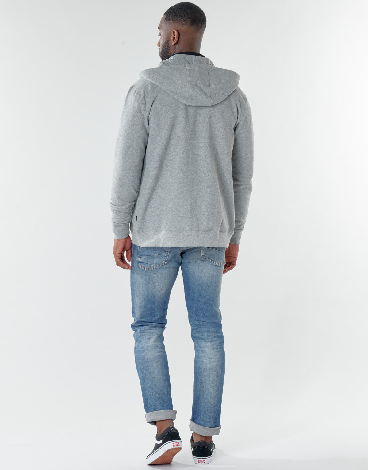 Felpa Uomo Vans  VANS CLASSIC ZIP HOODIE II  Grigio