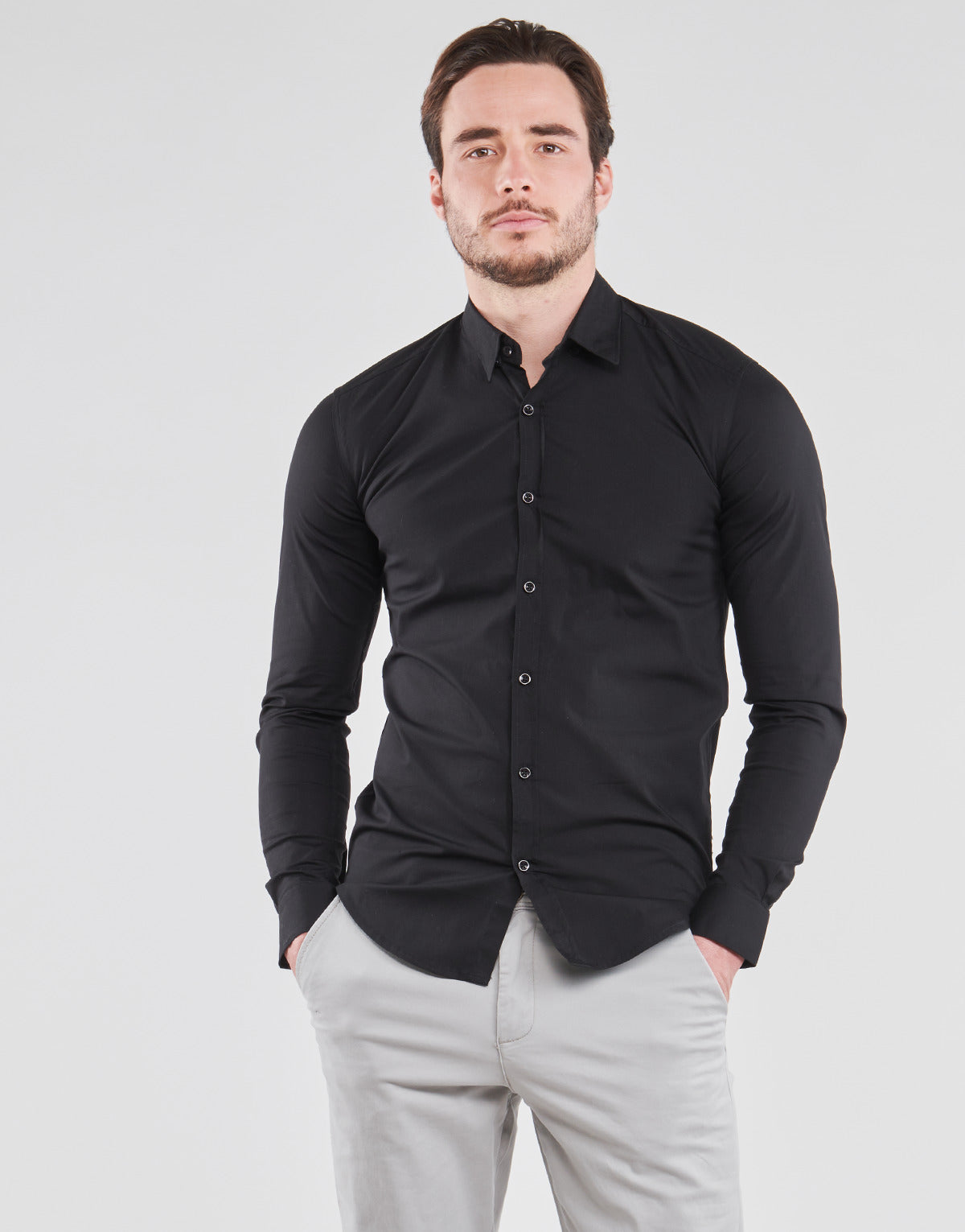 Camicia a maniche lunghe Uomo BOTD  OMAN  Nero