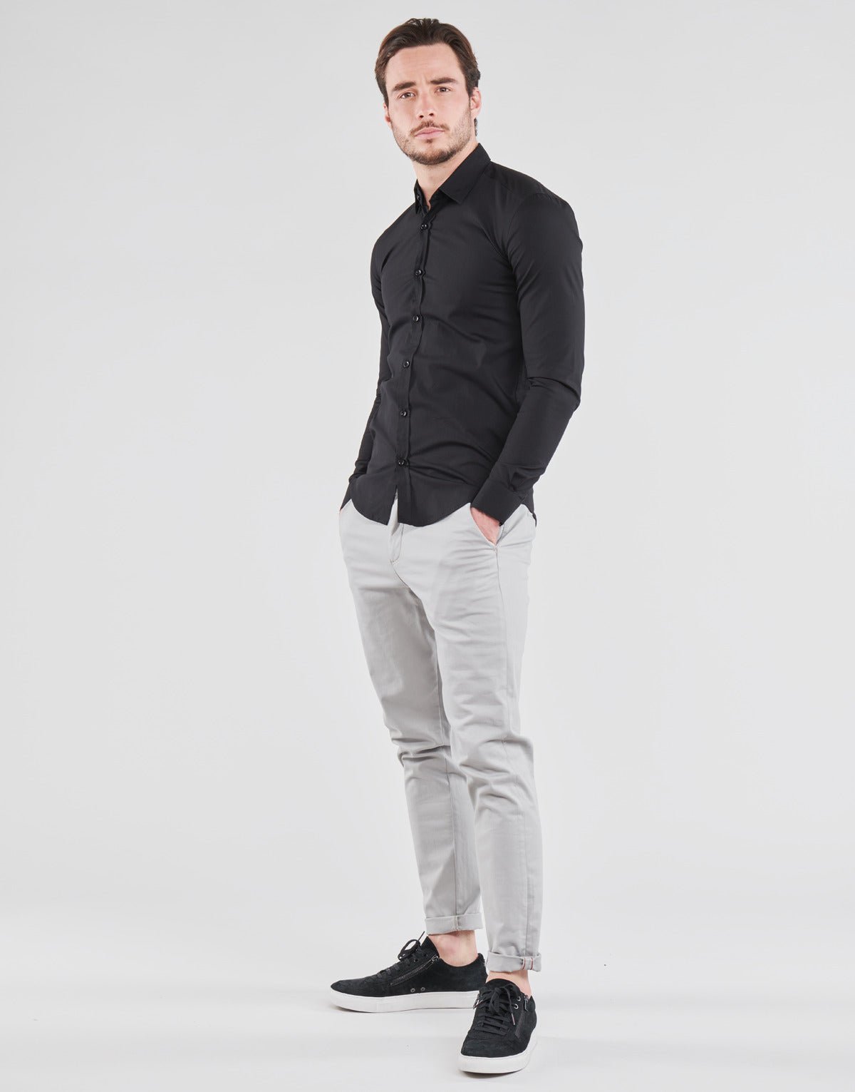 Camicia a maniche lunghe Uomo BOTD  OMAN  Nero