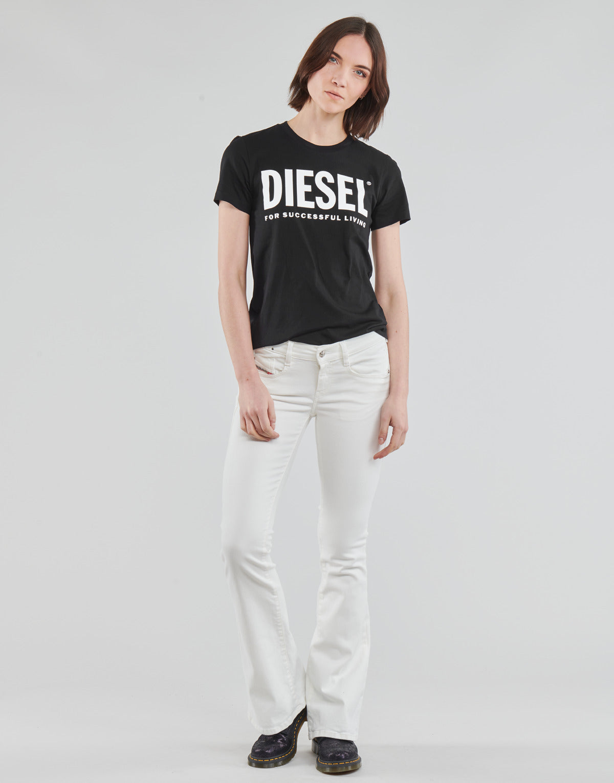 Jeans Bootcut Donna Diesel  D-EBBEY  Bianco