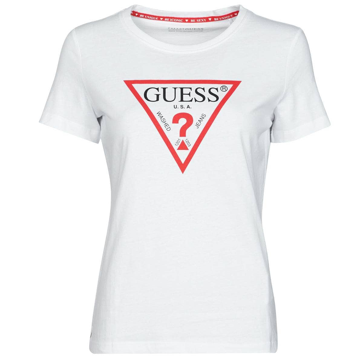 T-shirt Donna Guess  SS CN ORIGINAL TEE  Bianco