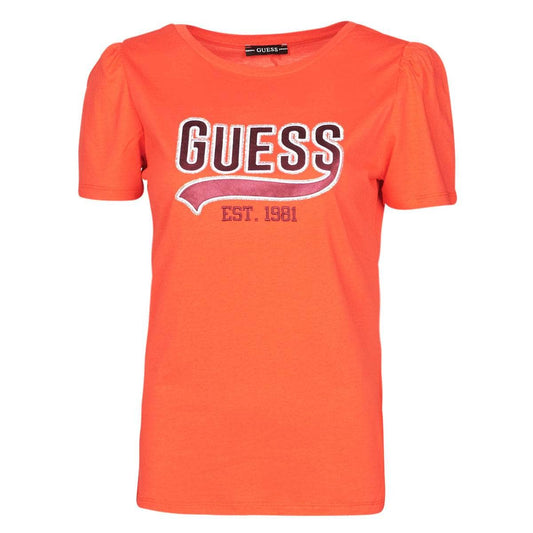 T-shirt Donna Guess  SS CN MARISOL TEE  Rosso