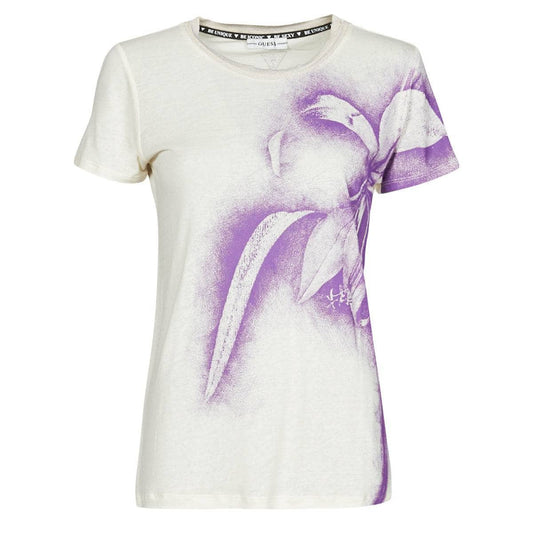 T-shirt Donna Guess  SS CN IRIS TEE  Bianco