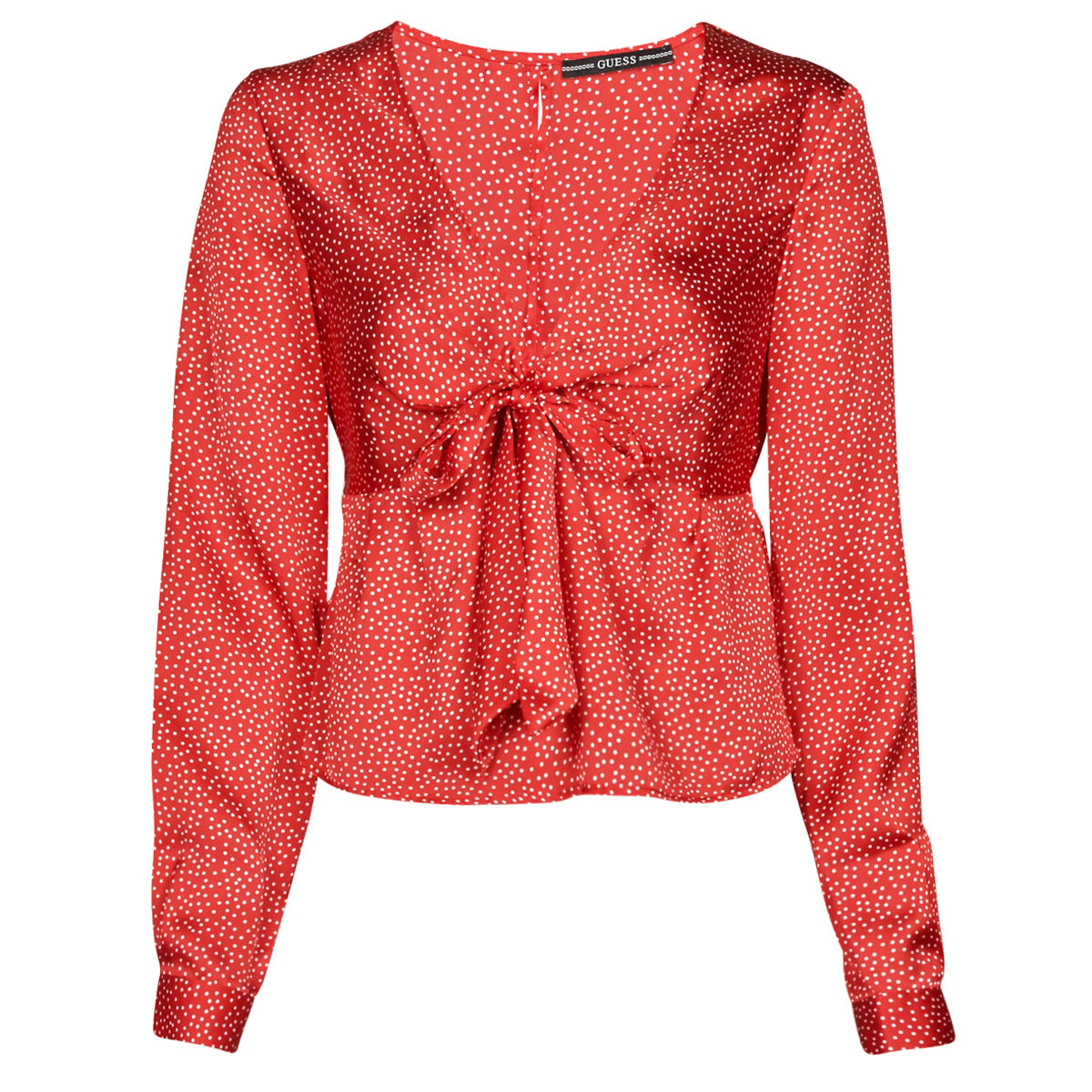 Camicetta Donna Guess  NEW LS GWEN TOP  Rosso