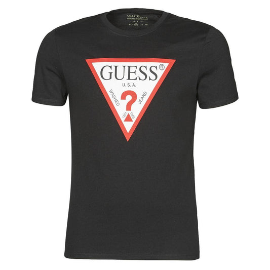 T-shirt Uomo Guess  CN SS ORIGINAL LOGO TEE  Nero