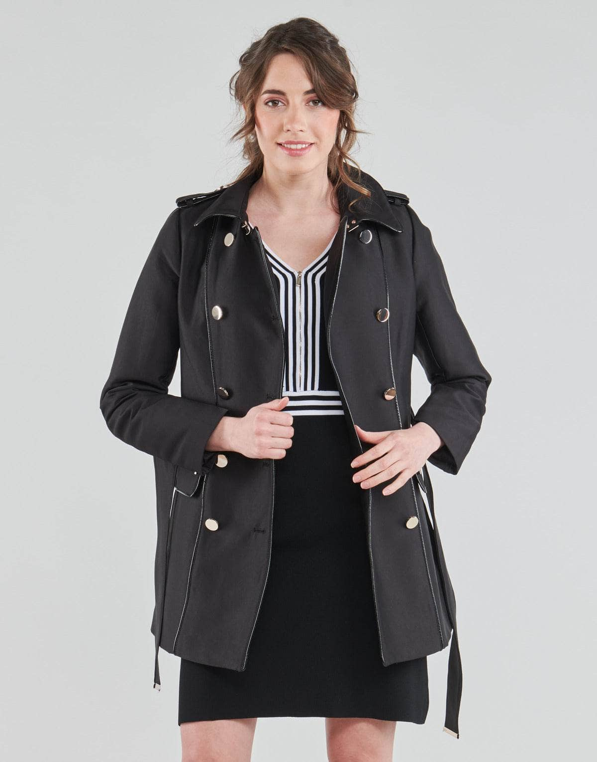 Trench Donna Morgan  GAZELLE  Nero