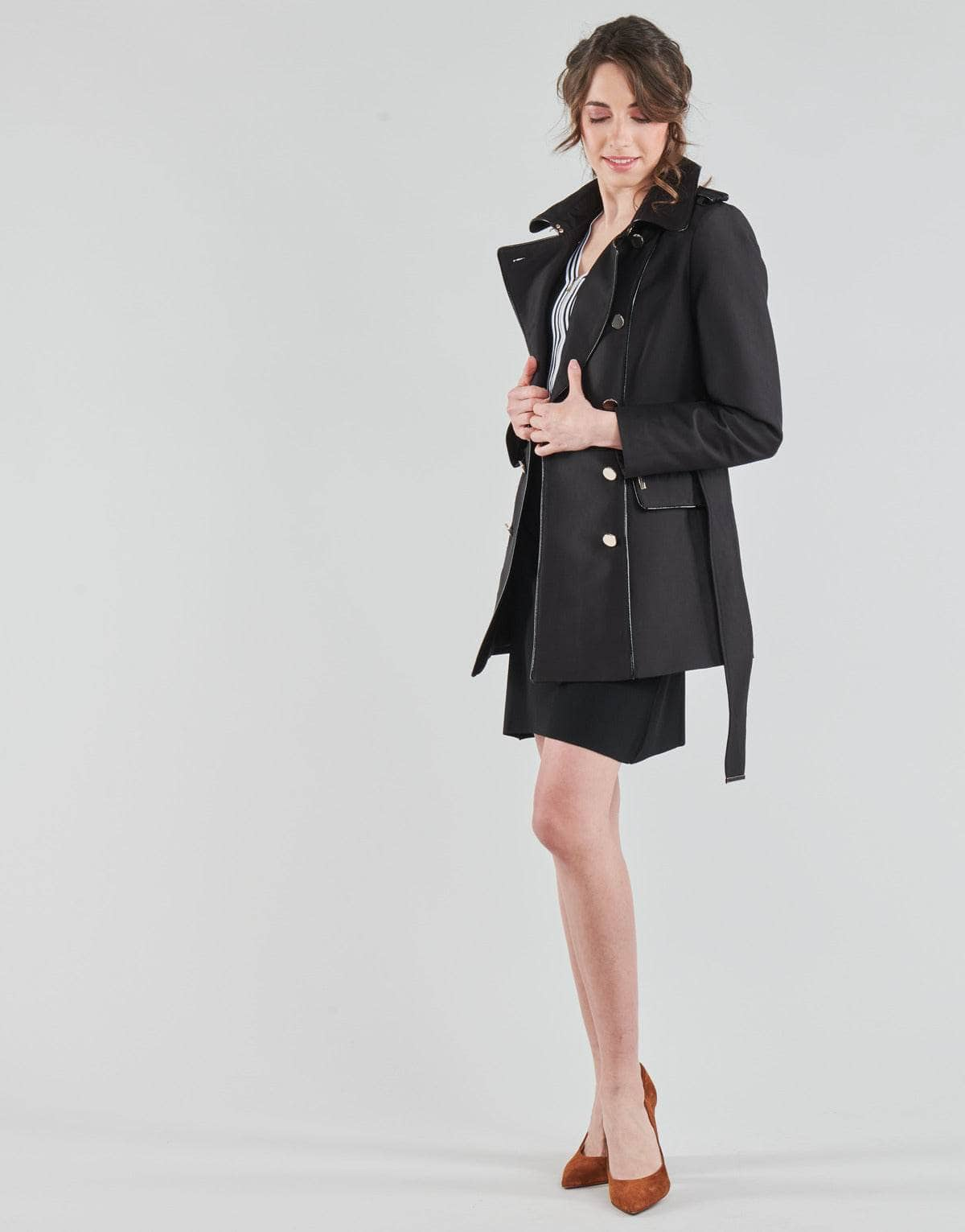 Trench Donna Morgan  GAZELLE  Nero