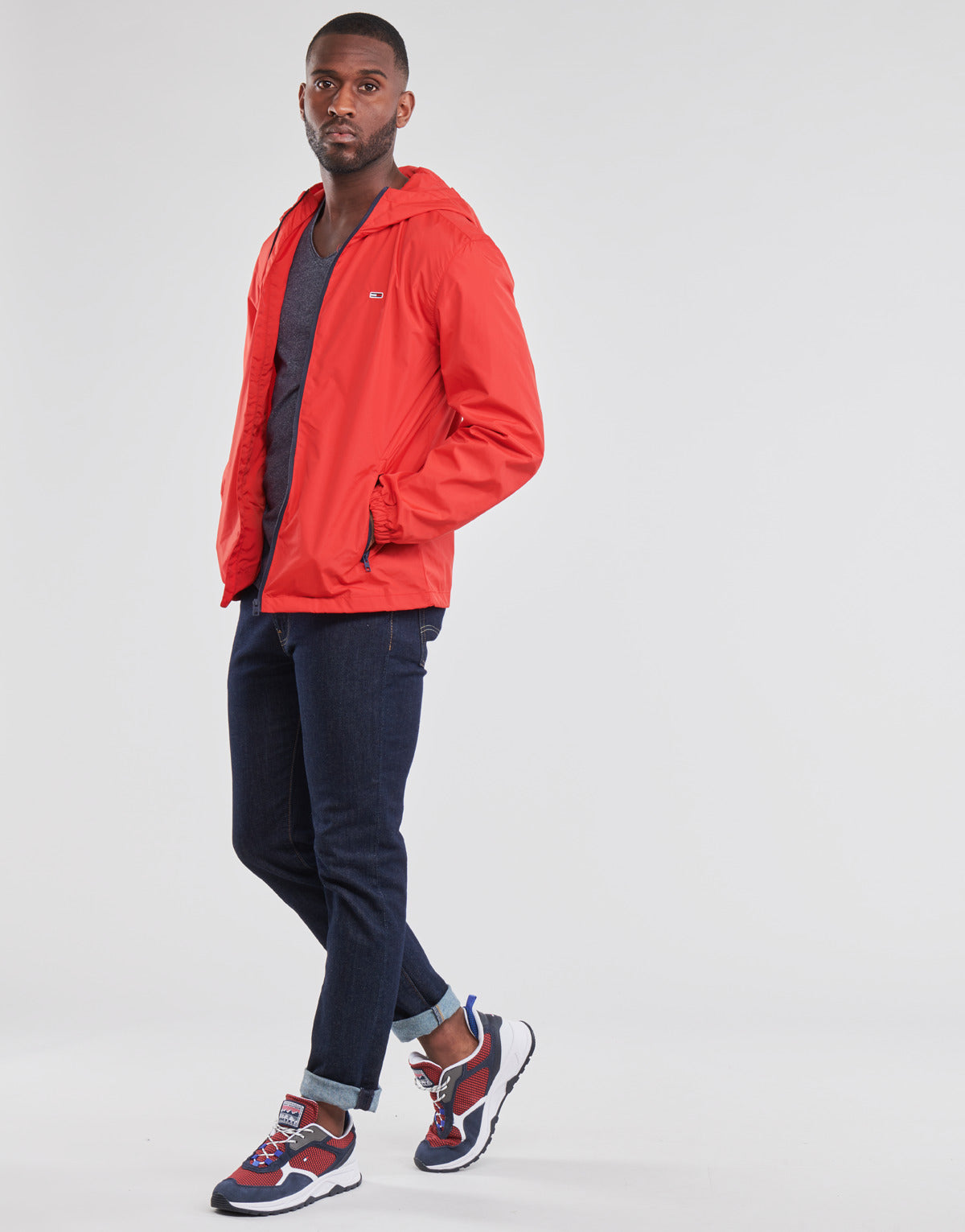 giacca a vento Uomo Tommy Jeans  TJM PACKABLE WINDBREAKER  Rosso