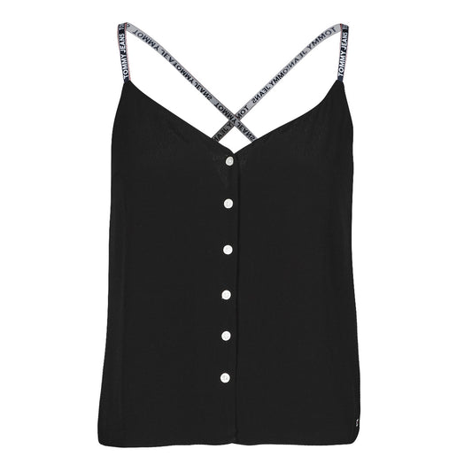 Camicetta Donna Tommy Jeans  TJW CAMI TOP BUTTON THRU  Nero