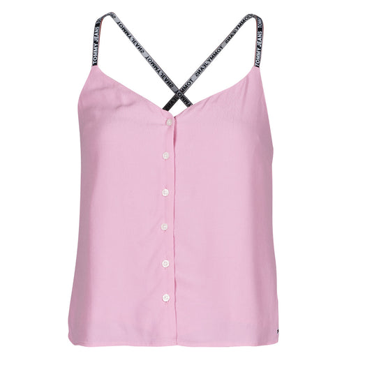 Camicetta Donna Tommy Jeans  TJW CAMI TOP BUTTON THRU  Rosa