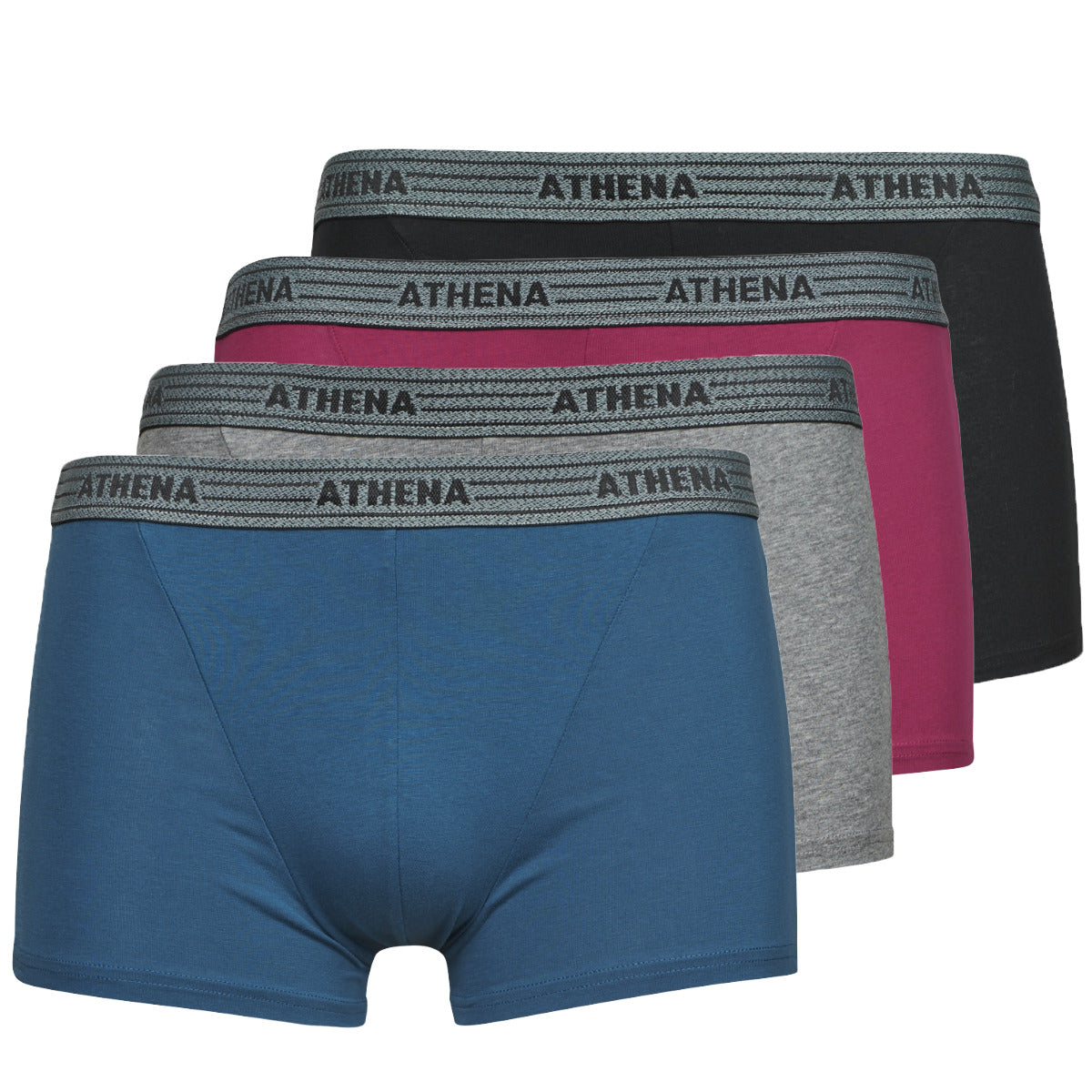 Boxer Uomo Athena  BASIC COTON  X4  Multicolore