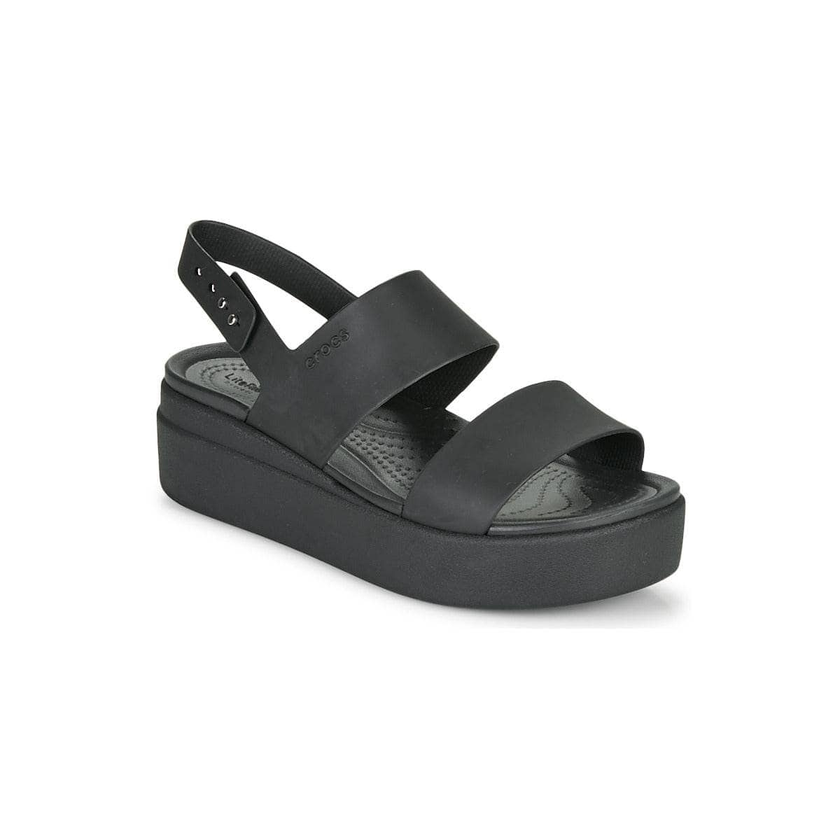 Sandali Donna Crocs  CROCS BROOKLYN LOW WEDGE W  Nero