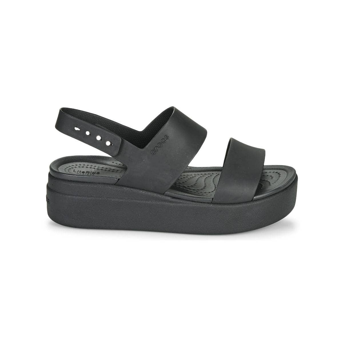 Sandali Donna Crocs  CROCS BROOKLYN LOW WEDGE W  Nero