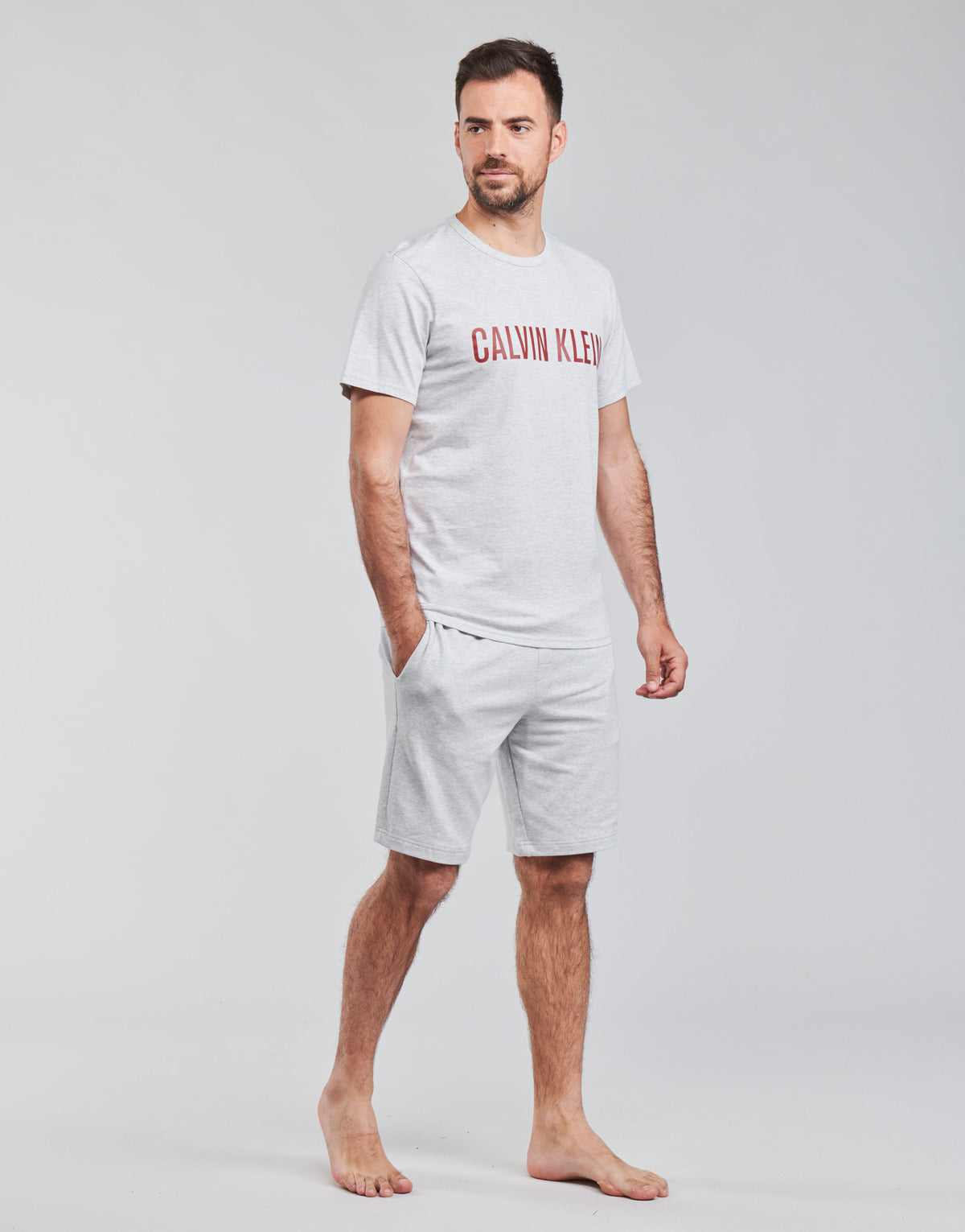 Pantaloni corti Uomo Calvin Klein Jeans  SLEEP SHORT  Grigio