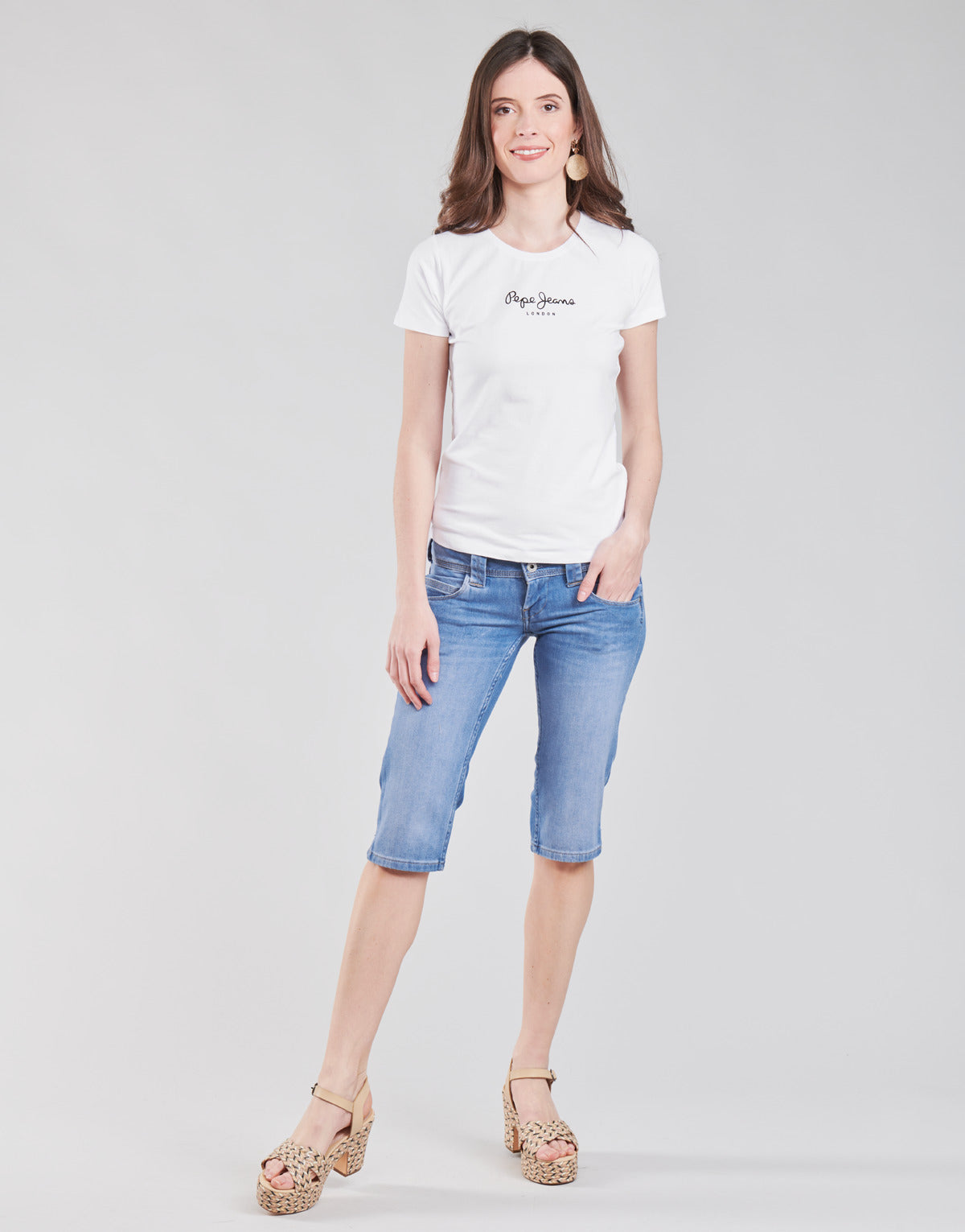 Pantaloni 7/8 e 3/4 Donna Pepe jeans  VENUS CROP  Blu