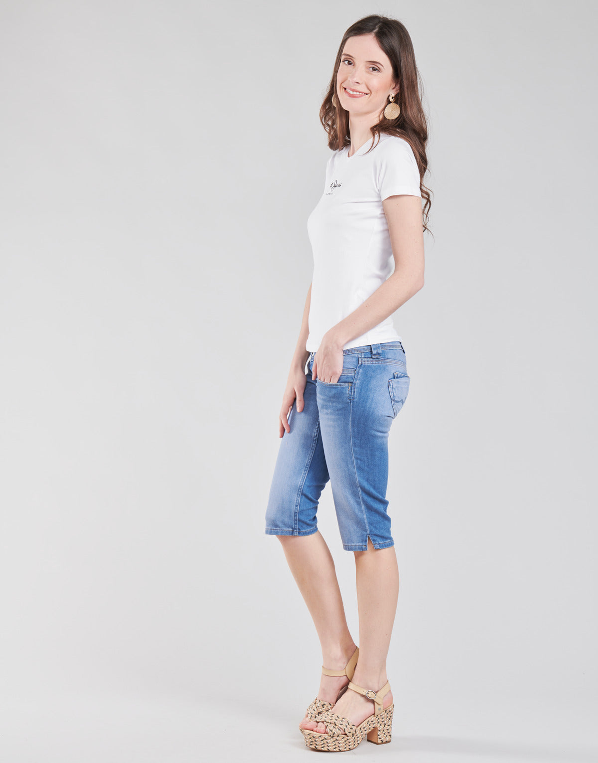 Pantaloni 7/8 e 3/4 Donna Pepe jeans  VENUS CROP  Blu