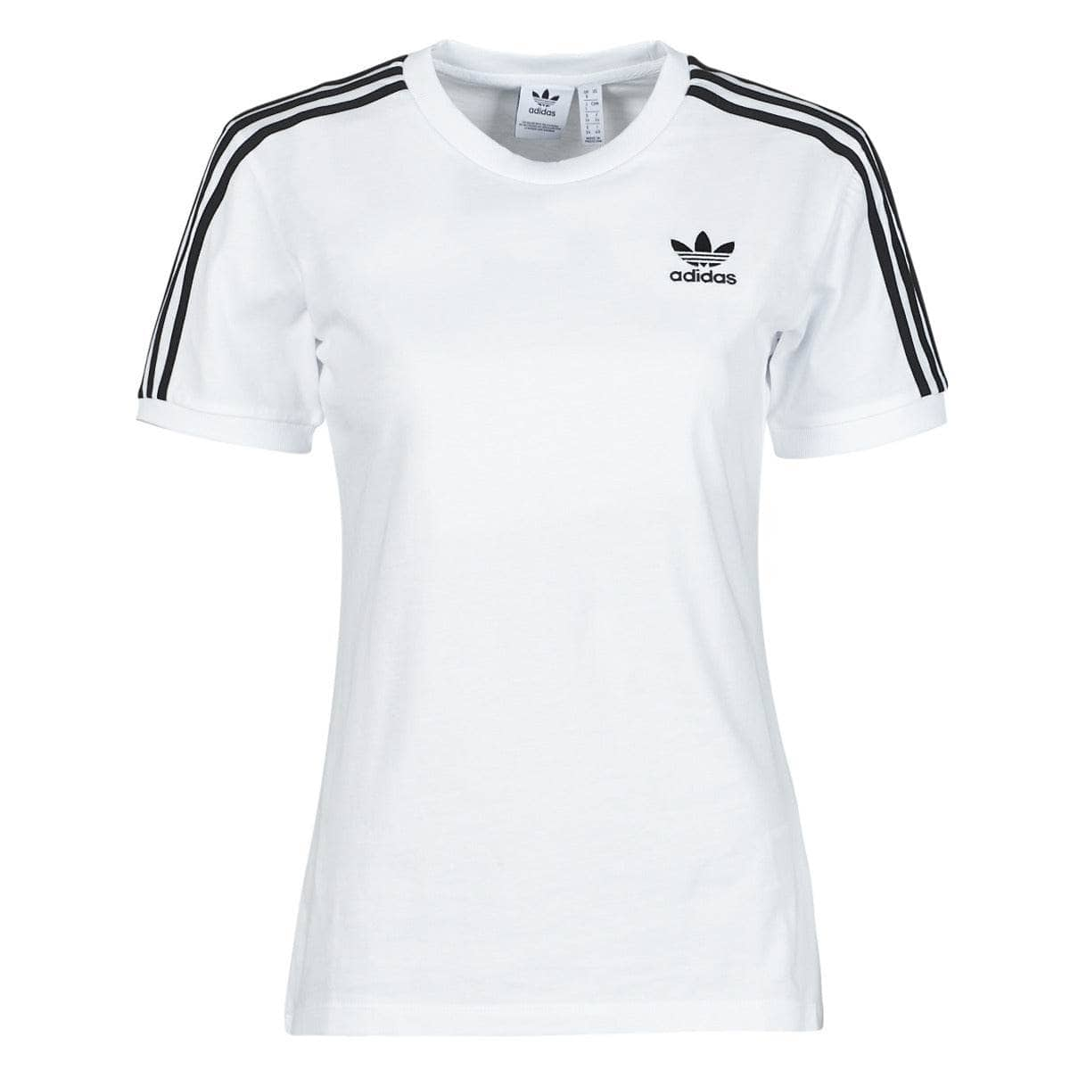 T-shirt Donna adidas  3 STRIPES TEE  Bianco