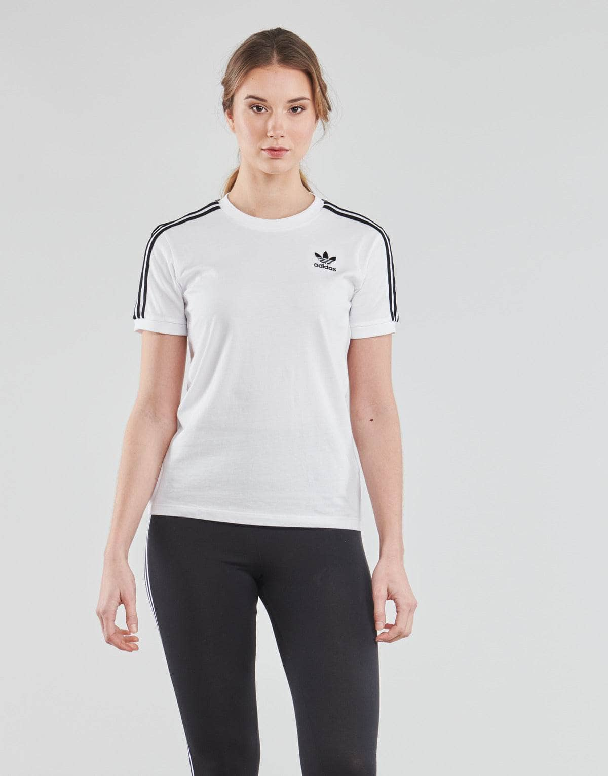 T-shirt Donna adidas  3 STRIPES TEE  Bianco