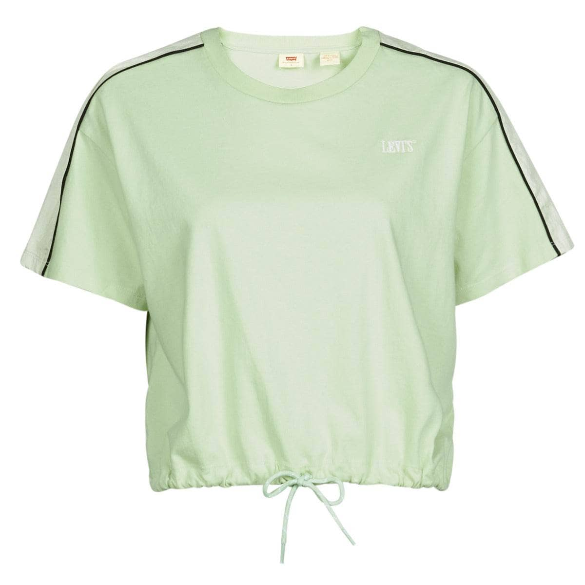 T-shirt Donna Levis  "GINGER NYLON PIECED TEE BOK CHOY, TOFU   CAVIAR"  Verde