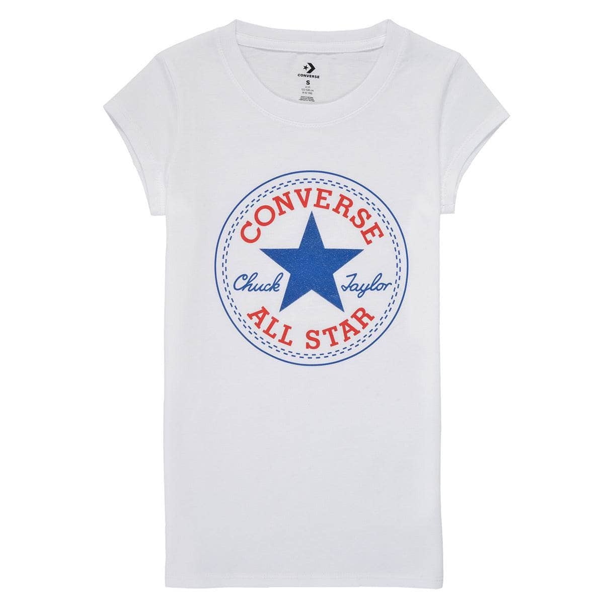 T-shirt ragazza Converse  TIMELESS CHUCK PATCH TEE  Bianco