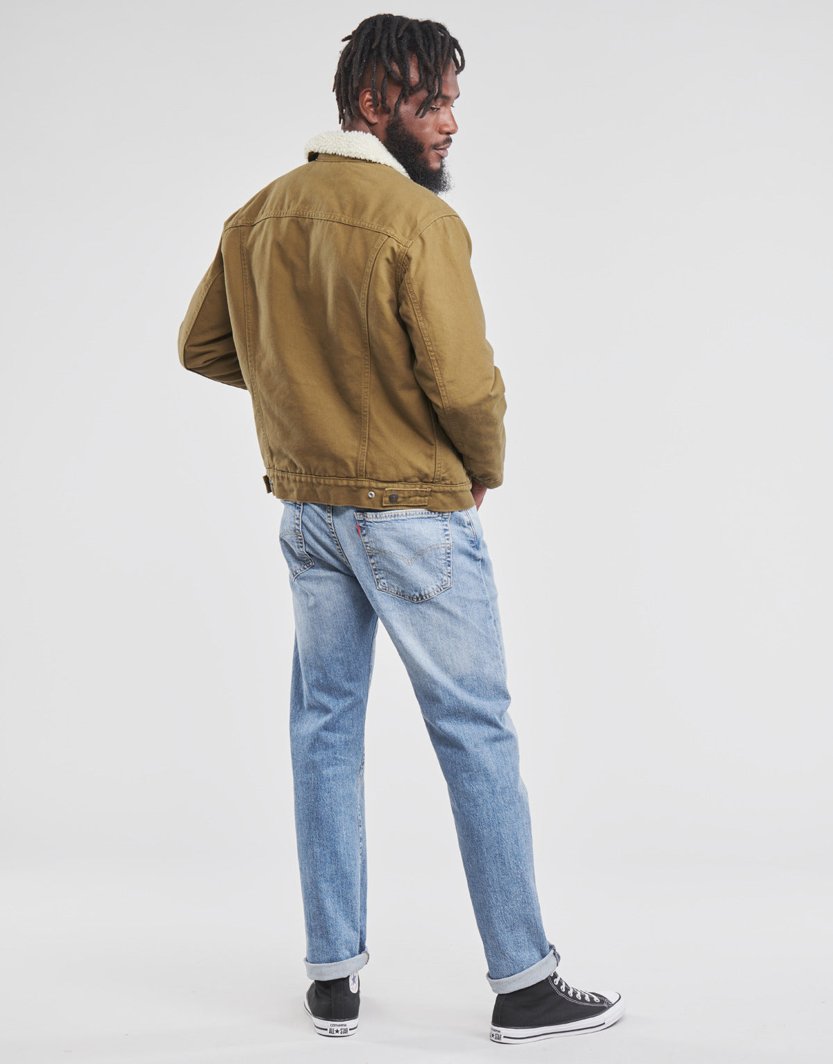 Giacca in jeans Uomo Levis  TYPE 3 SHERPA TRUCKER  Marrone