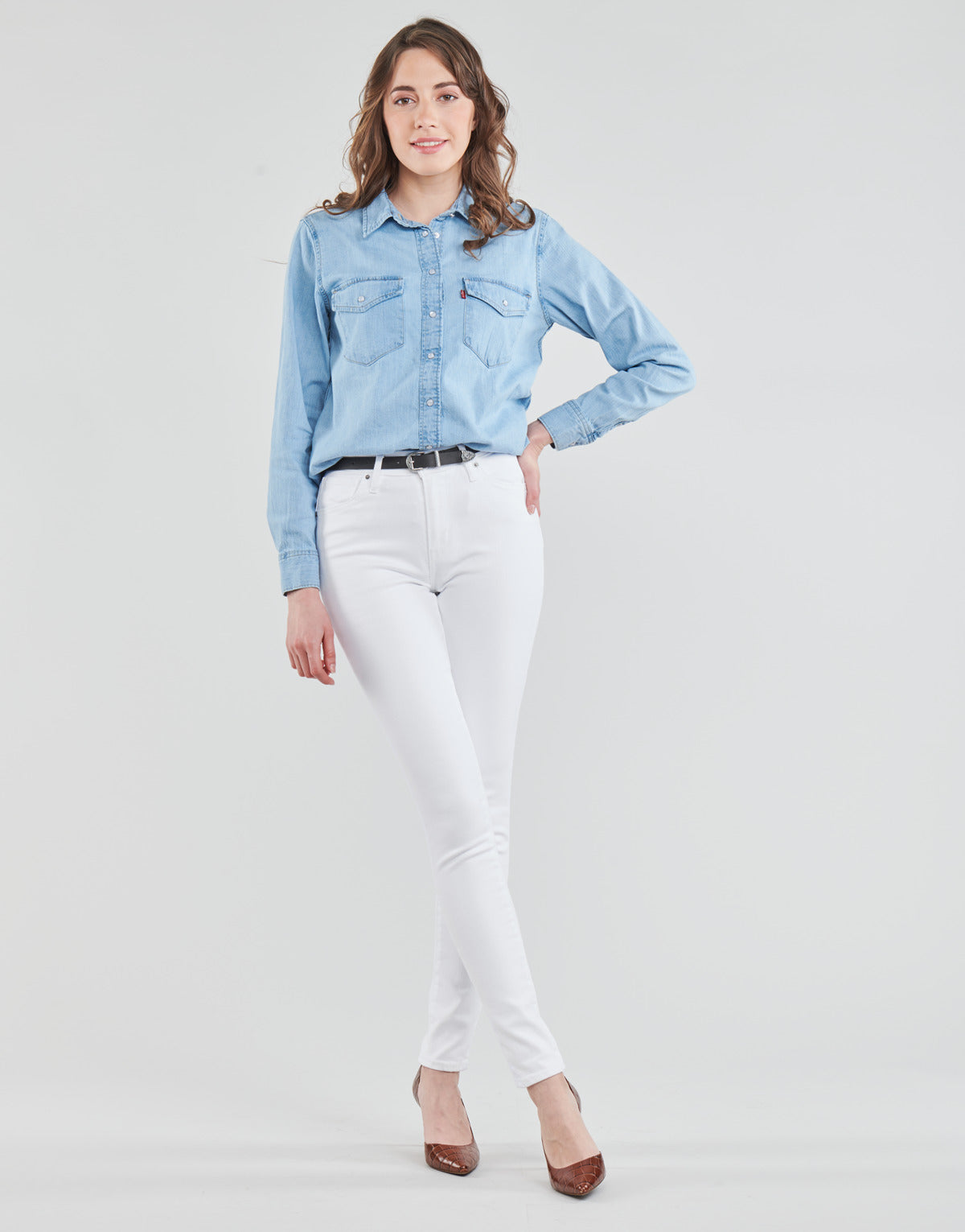 Jeans skynny Donna Levis  721 HIGH RISE SKINNY  Bianco