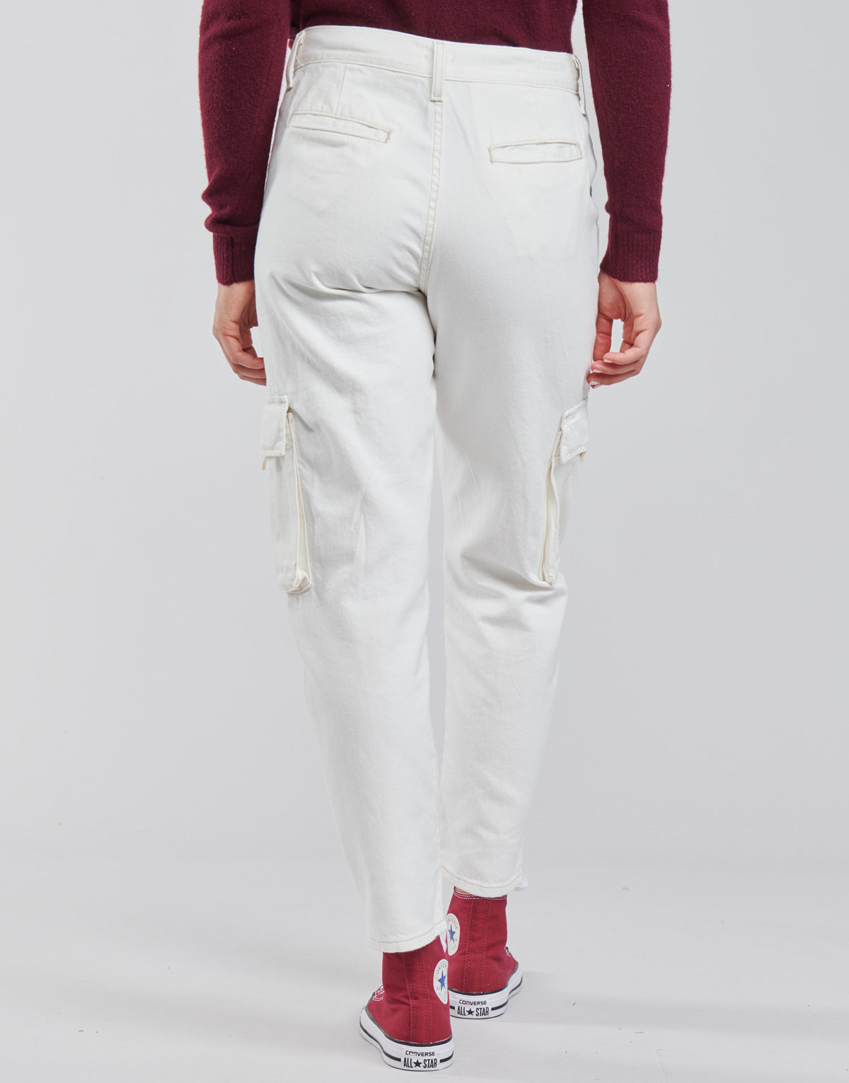 Pantalone Cargo Donna Levis  LOOSE CARGO  Bianco