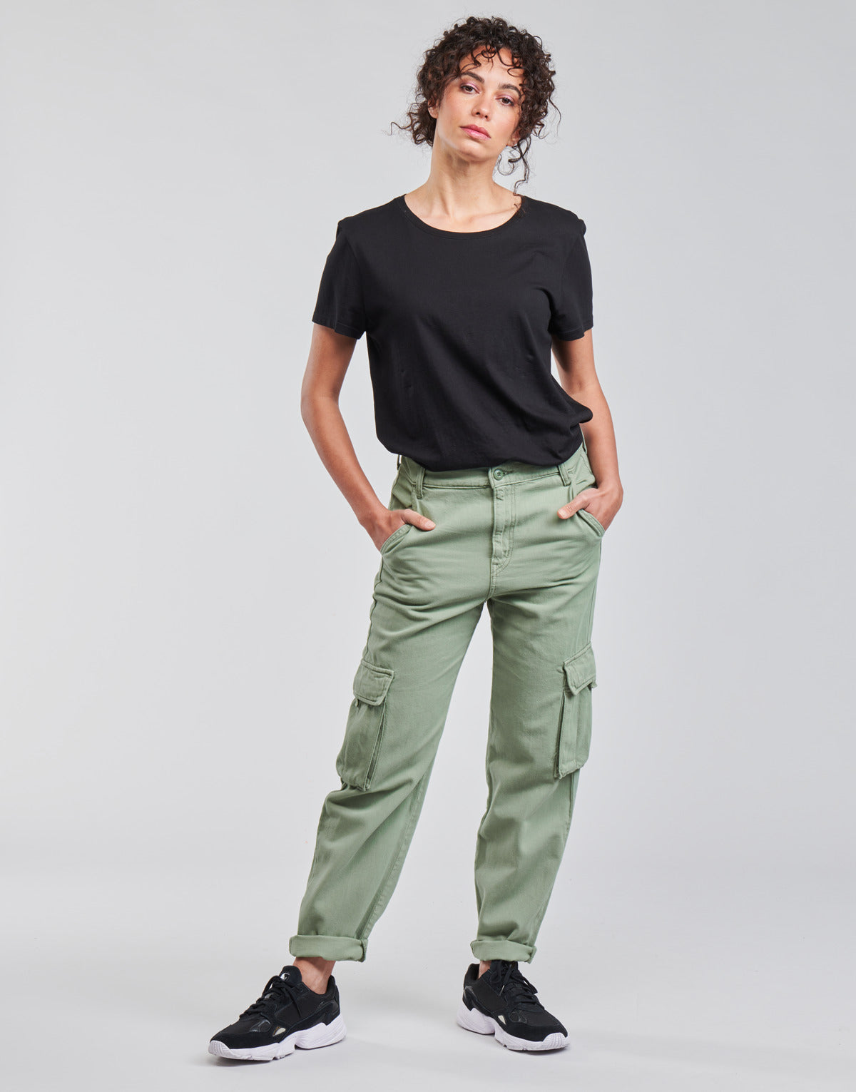 Pantalone Cargo Donna Levis  LOOSE CARGO  Verde