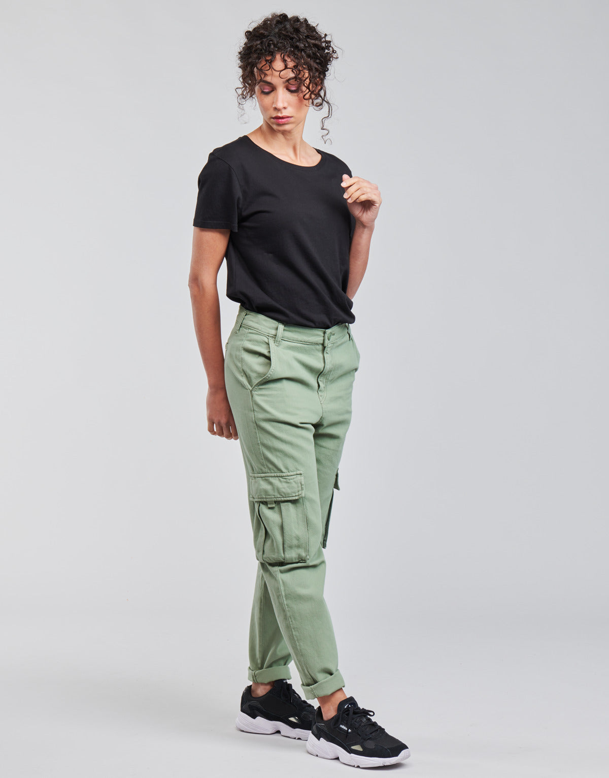 Pantalone Cargo Donna Levis  LOOSE CARGO  Verde