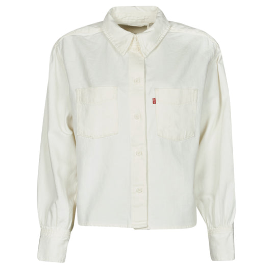 Camicia Donna Levis  ZOEY PLEAT UTILITY SHIRT  Bianco