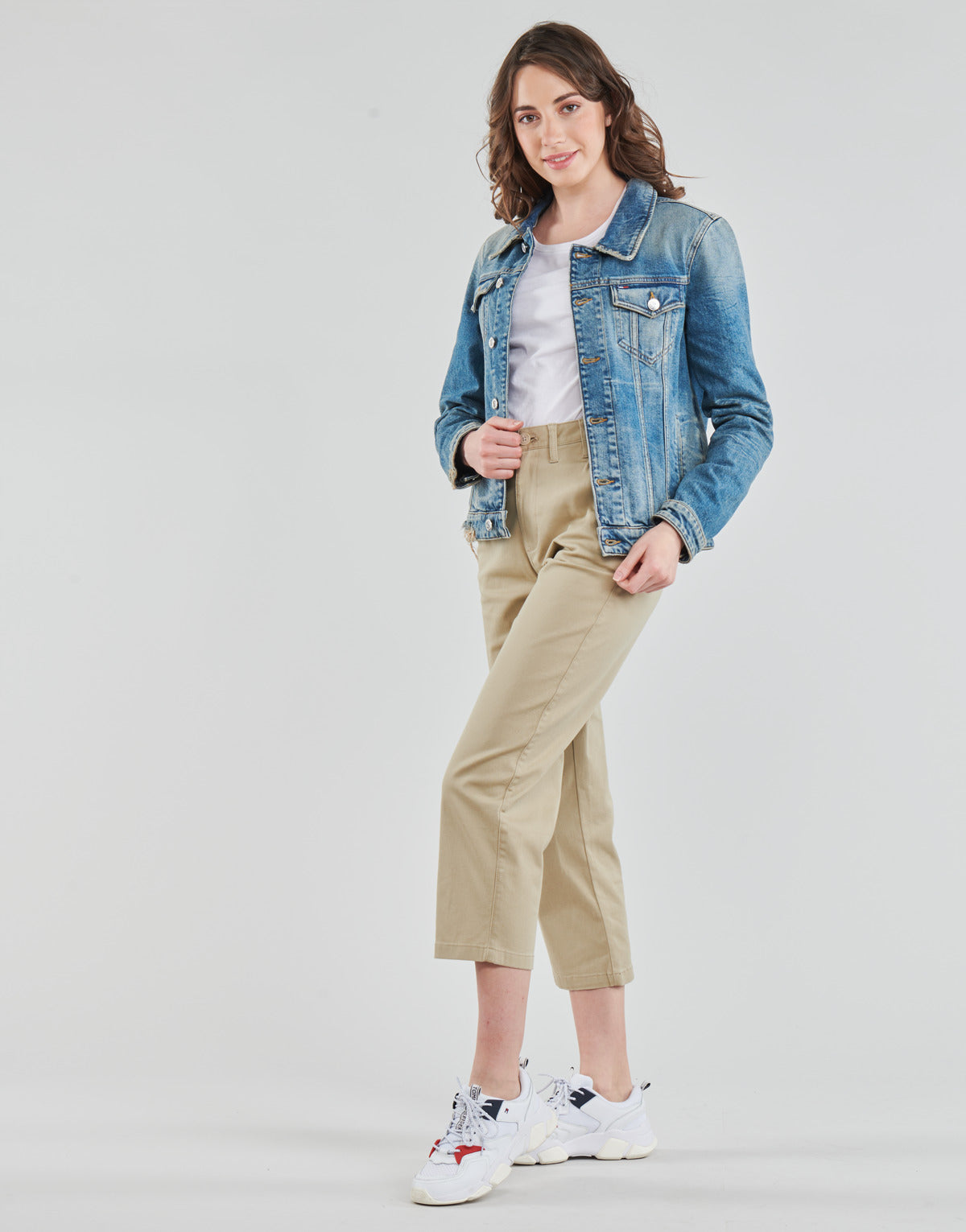 Pantalone Chino Donna Tommy Jeans  TJW HIGH RISE STRAIGHT  Beige