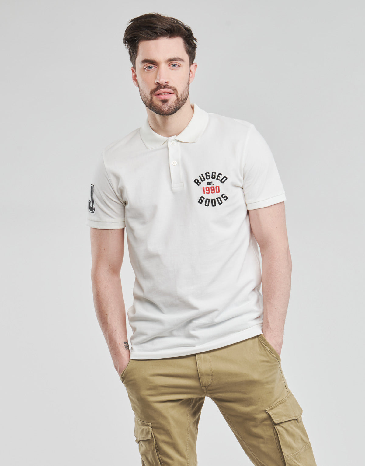 Polo Uomo Jack & Jones  JJAPPLICA  Bianco